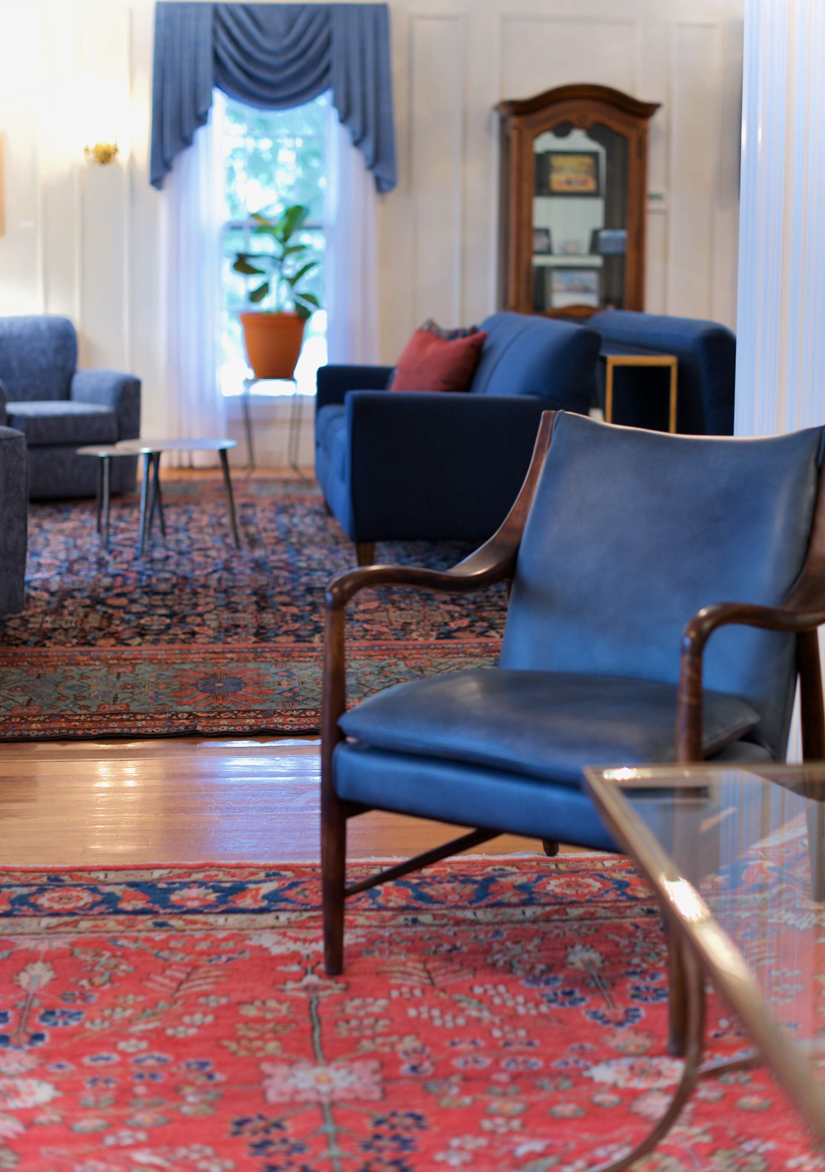The president's study and livingroom at the president's house at the University of Maine Orono campus.